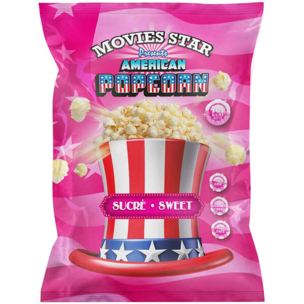 Movies Star Popcorn Zucker Beutel 150g - Movies Star