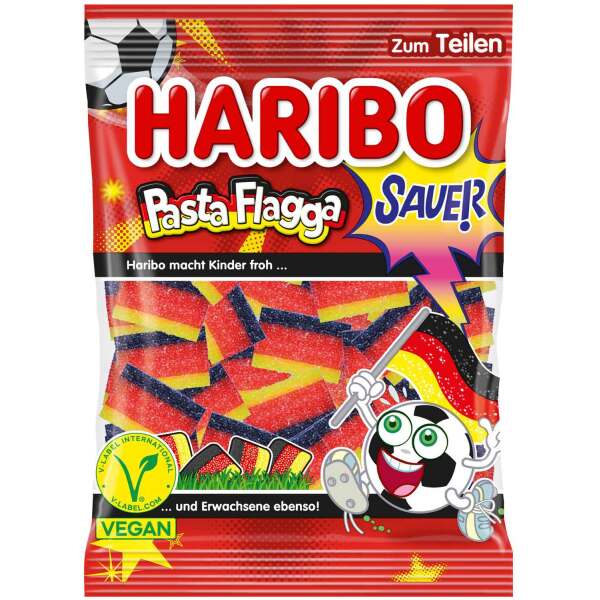 Haribo Pasta Flagga sauer vegan 160g - Haribo