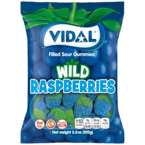 Vidal Sour Wild Raspberries 100g - Vidal