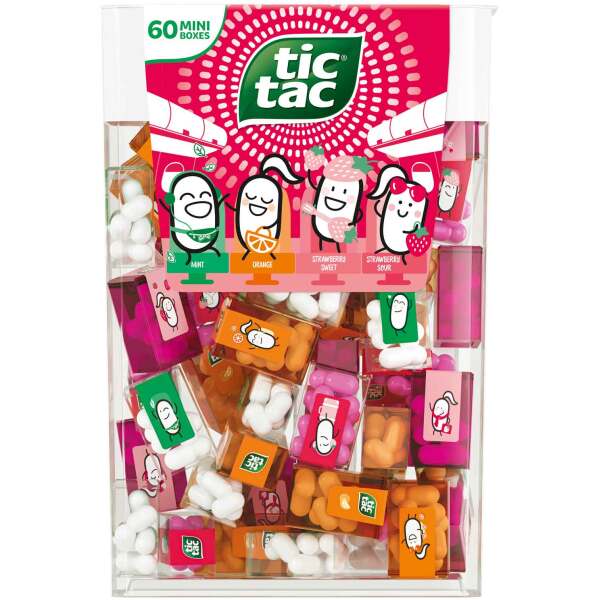 tic tac Travels Lilliput Mini-Boxen Strawberry 60er