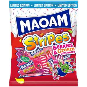 Maoam Stripes Berries & Cream 175g - Maoam