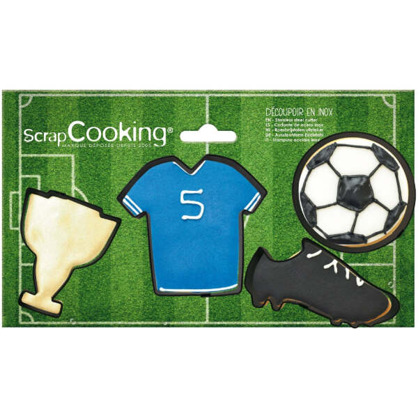 Scrap Cooking 4er Set Ausstechformen Fussball