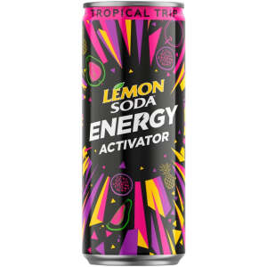 Lemon Soda Energy Activator Tropical Trip 330ml - Fonti di Crodo