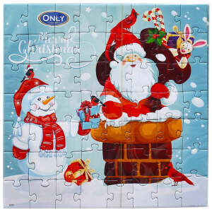 Weihnachten Pralinen mit Milchfüllung und Puzzle blau 120g - Only