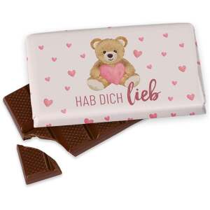 Schokoladentafel Teddy Hab dich lieb 40g - La Vida