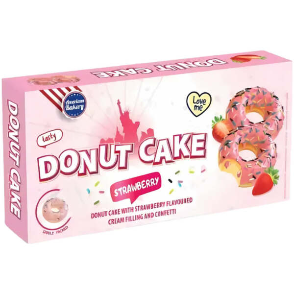 American Bakery Donut Cake Strawberry 135g
