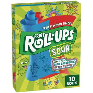 Fruit Roll-Ups Sour Blue Raspberry 141g - Fruit Roll-Ups