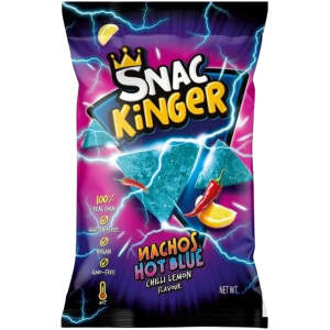 Snac Kinger Nachos Hot Blue 95g - Snac Kinger