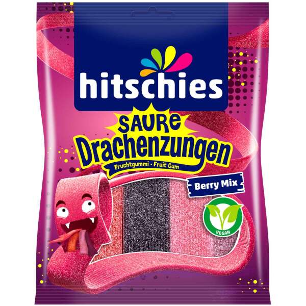 hitschies Saure Drachenzungen Berry Mix vegan 125g