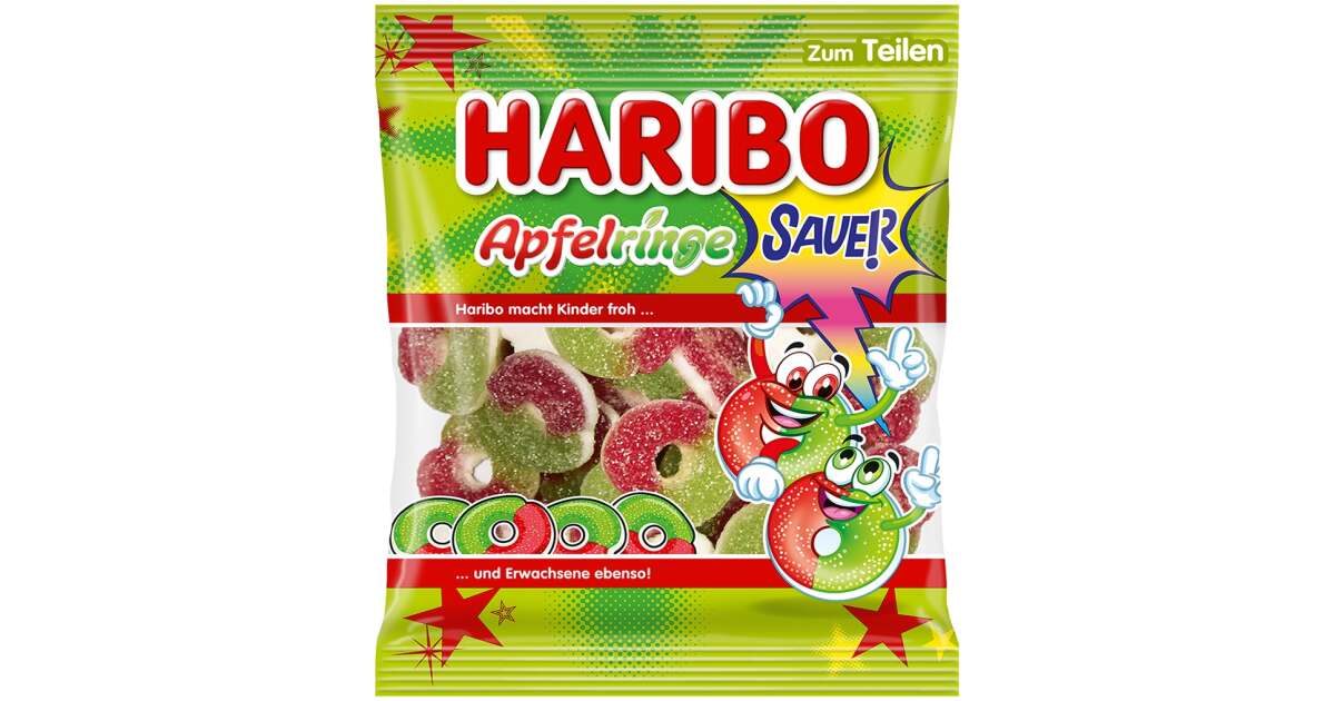 Haribo Apfelringe sauer 175g | Sweets.ch