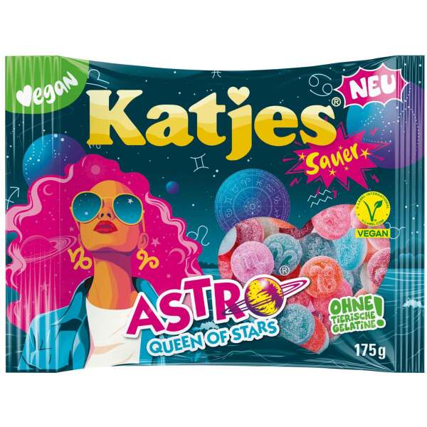 Katjes Astro Queen of Stars Sauer 175g