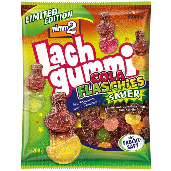 nimm2 Lachgummi Cola Flaschies sauer 200g