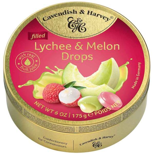 Cavendish & Harvey Lychee & Melon Drops 175g