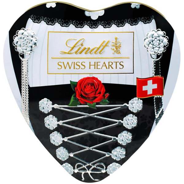 Lindt Herzdose Tracht Schwarz 90g