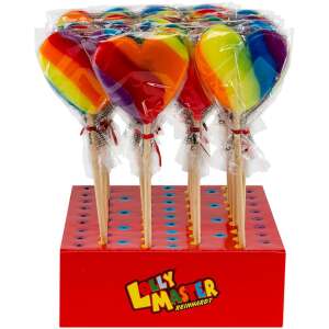 Lolly Master Herz Regenbogen 50g 7.5cm 1 Stück - Reinhardt