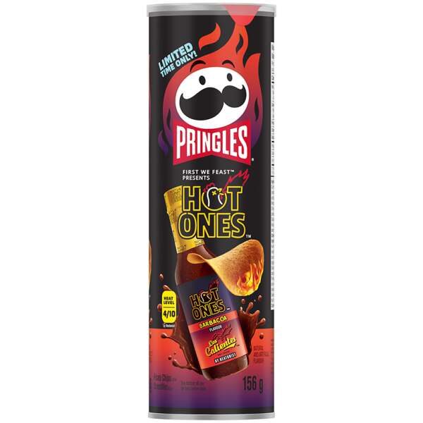 Pringles Hot Ones Los Calientes Barbacoa 158g