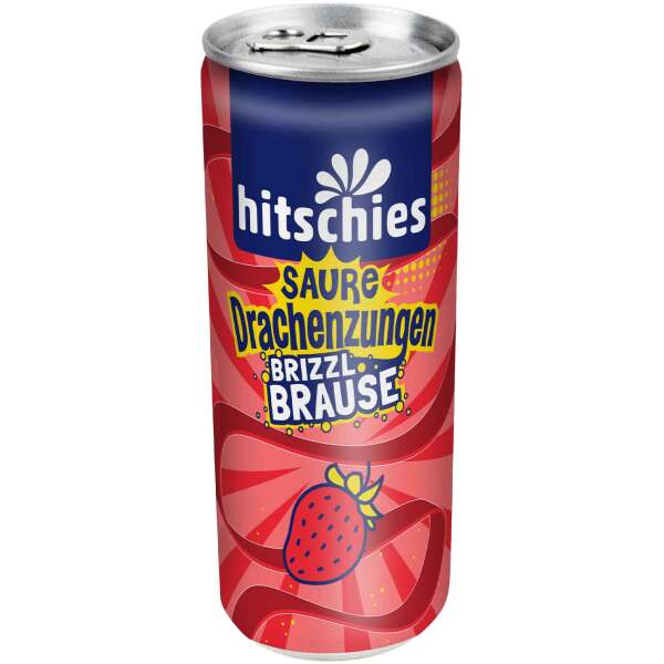 Hitschies Saure Drachenzungen brizzl Brause Erdbeere 250ml