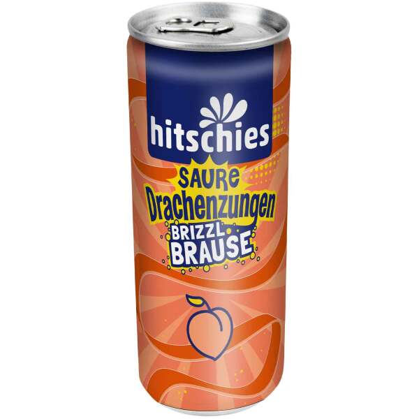 Hitschies Saure Drachenzungen brizzl Brause Pfirsich 250ml