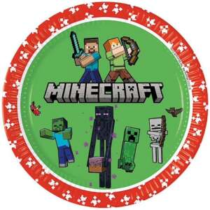 Pappteller Minecraft 23cm 8er Set - Sweets