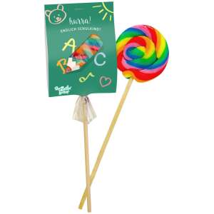 Regenbogenlolli Schulkind 50g - Der Zuckerbäcker