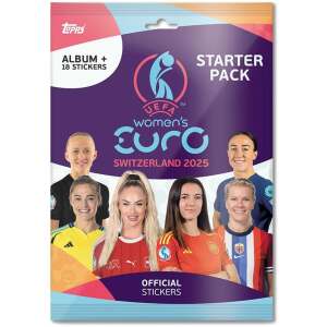 Topps Women's Euro 2025 Starterpack Album mit 18 Karten - Topps