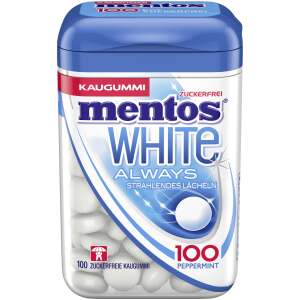 mentos Always White Kaugummi Peppermint zuckerfrei 100er - Mentos