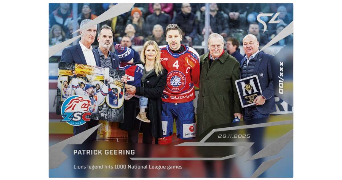 SportZoo National League 25/26 Live Card Patrick Geering